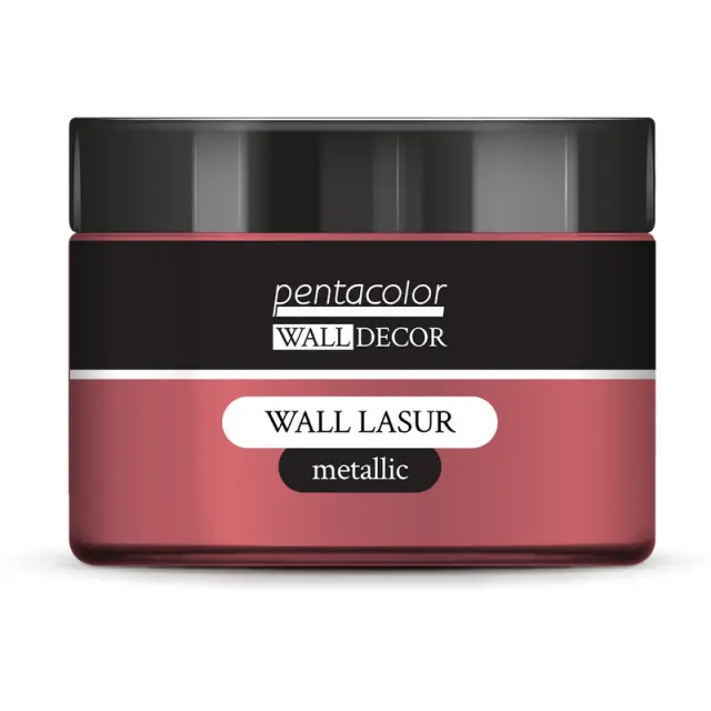 Wall Lasur μεταλλικό Pentart, Ροζ περλέ, 150ml
