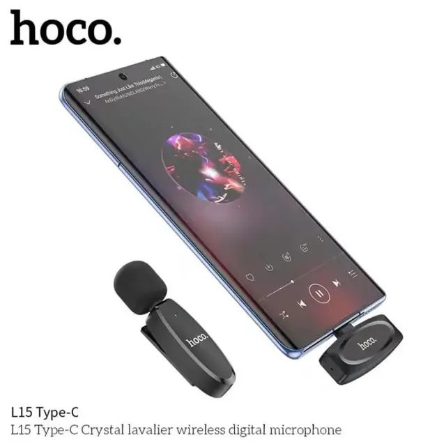 Μικρόφωνο Πέτου Ασύρματο Hoco L15 Crystal Lavalier USB-C 2.4Ghz HD 15m 6h 2