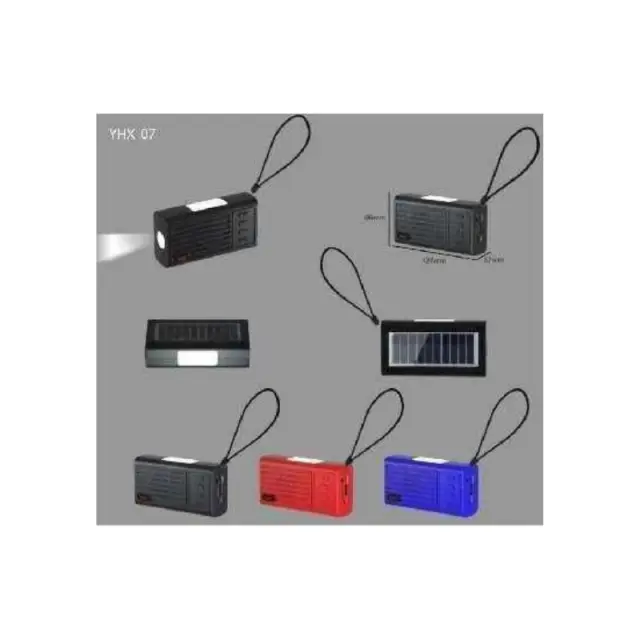 Ασύρματο ηχείο Bluetooth με ηλιακό πάνελ - YHX-07 - 040070 - Black 2