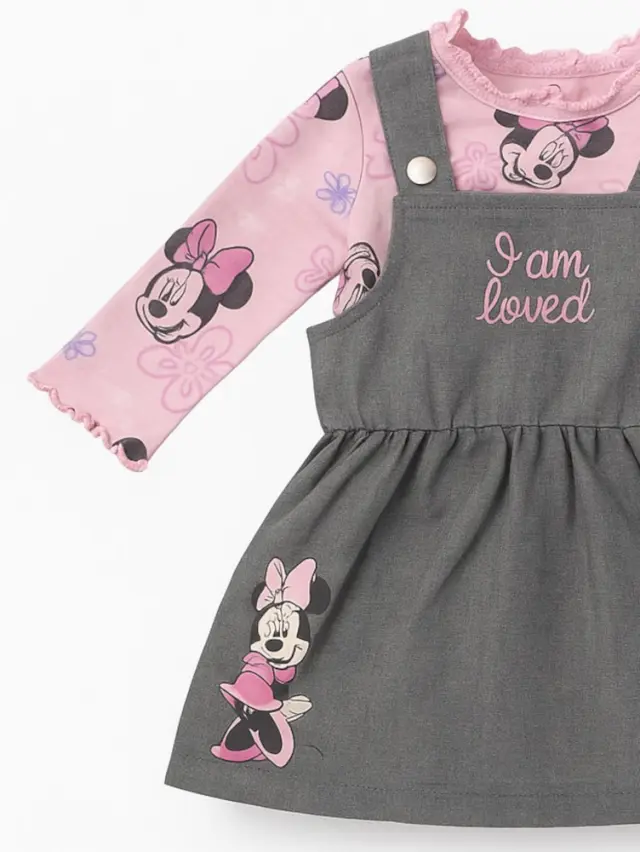 Μπλούζα με Φόρεμα Σαλοπέτα Jean Pink Minnie 8060252 - 12 M (80cm) 2