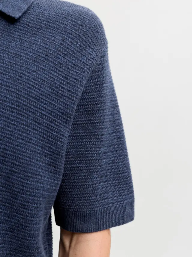 JPRBLURILEY KNIT POLO SS SN - Insignia Blue 2