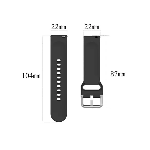 Silicone Band For Samsung Gear S3 46mm/ Pace/ Stratos/ Watch GT/ GT2 / GTR /Versa / Magic 2 (Fits all 22") Red Small OEM 2