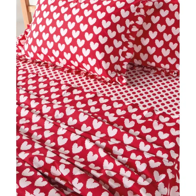 Σετ Παιδικά Σεντόνια Ημίδιπλα 3 Τεμαχίων Kentia Lola Red-Pink 190x270 2