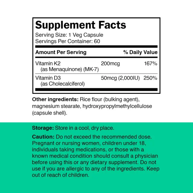 Vitamin360 K2+D3 60 Veg Capsules 2