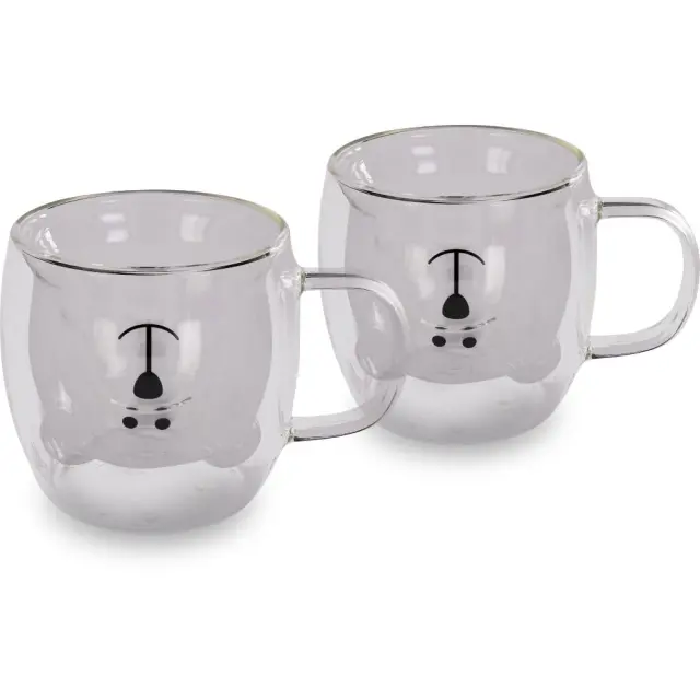 Σετ Ποτήρια VASO Lamart LT9125 Γυάλινα με Διπλό Τοίχωμα 250ml Διάφανα 2 Τεμ 2