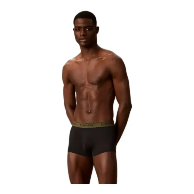 Calvin Klein Ανδρικό Boxer Low Rise Trunk Micro Stretch - Τριπλό Πακέτο, Χρώμα Black W-Bronze Flash Wb-Black-Oliv 2