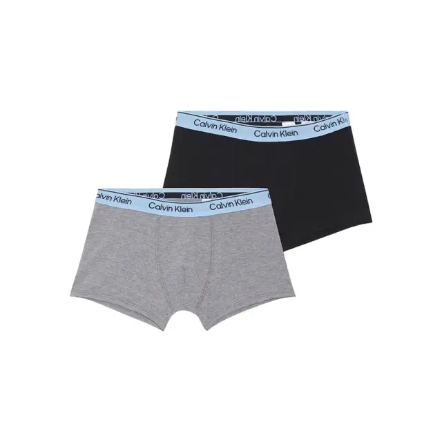 Calvin Klein Παιδικό Boxer Αγόρι Modern Cotton - Διπλό Πακέτο, Χρώμα Greyheather-Pvhblack - 8-10 Y