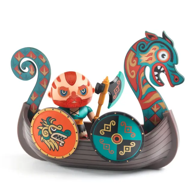 Djeco Arty Toys Φιγούρα Πειρατή με Πλοίο 'Drak & Drakkar'