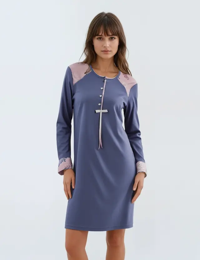 W594 - Type - NIGHTGOWN PURPLE LEAVES 2