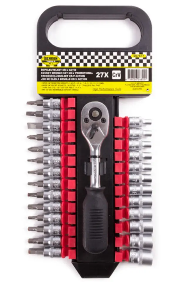 Socket wrench set 27 pieces Cr-V promotional