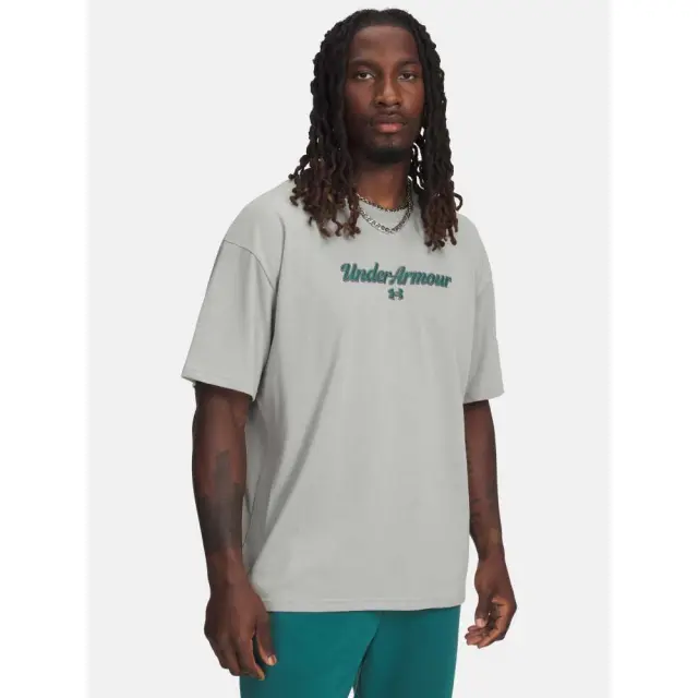 Under Armour Men's Heavyweight Wordmark Shortsleeve T-Shirt Γκρι 6009266-069 (Under Armour)