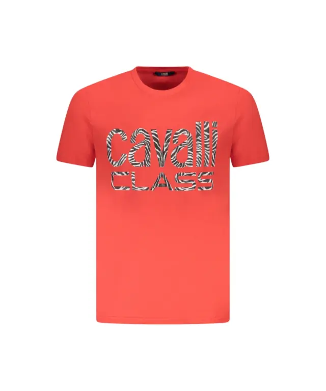 Cavalli Class - Ανδρική Μπλούζα T-Shirt Short Sleeve TXT61DJD060-02000 Κόκκινο