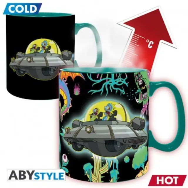 Κούπα heat change mug Rick + Morty Spaceship