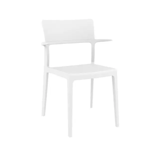Πολυθρόνα Στοιβαζόμενη PLUS Λευκό PP 58x55x84cm