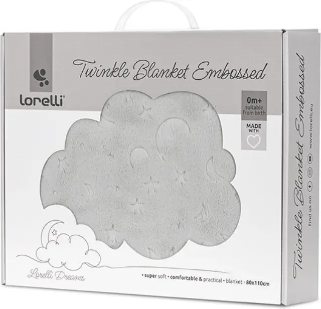Lorelli Κουβέρτα Αγκαλιάς - Λίκνου 80*110cm Twinkle Grey 10340192503 2