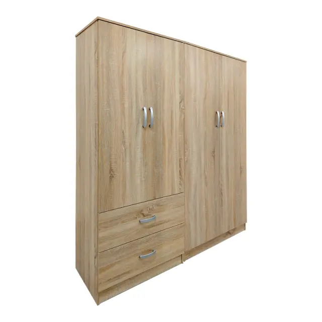 Ντουλάπα τετράφυλλη Athos pakoworld sonoma 160x42x180εκ 2