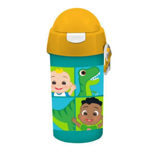 Diakakis Παγούρι Πλαστικό με Καλαμάκι Cocomelon 500ml Yellow/Green (000403005)