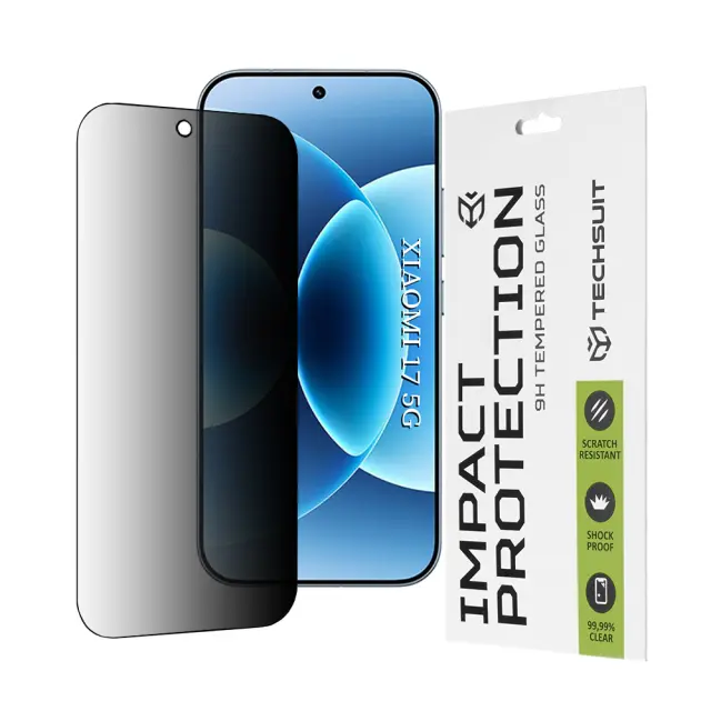 Techsuit - 111D Privacy Full Glue - Xiaomi 17 - Black