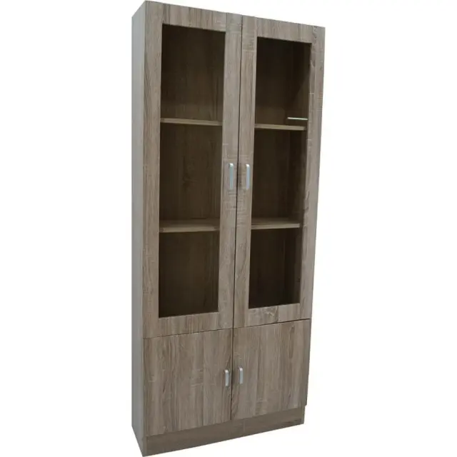 Βιτρίνα Καφέ Ξύλο 72x26x170cm