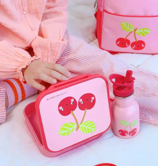 A Little Lovely Company Δοχείο Φαγητού με Χωρίσματα Lunch Box 900 ml - Happy Cherries LBHCPI61 3
