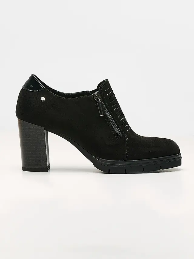 Donna Serena Μοκασίνια-Loafers Γυναικείο δέρμα Nubuck Μαύρο DSE/4853 NERO 3