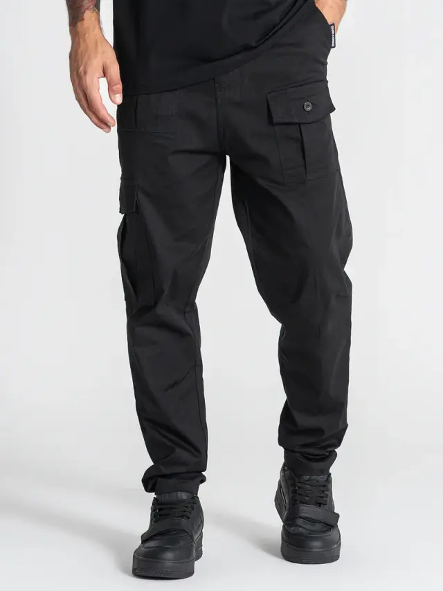 Gianni Kavanagh Ανδρικό Cargο Chino Παντελόνι – Black - XL 2