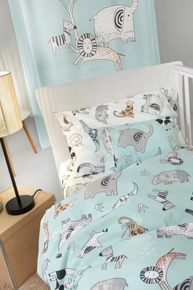 ΣΕΤ ΣΕΝΤΟΝΙΑ ΚΟΥΝΙΑΣ(115X170) ZOOTOPIA AQUA GREY GUY LAROCHE 2