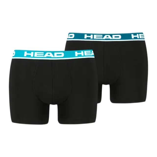 HEAD Ανδρικό Boxer Super Soft Cotton - Διπλό Πακέτο, Χρώμα Speed Blue-Lagoon-Black - M