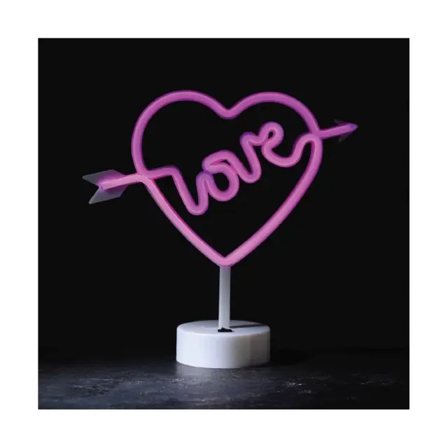 AcaLight Offer LOVE, 200 NEON LED ΛΑΜΠΑΚΙΑ ΜΕ ΜΠΑΤΑΡΙΑ (3xΑΑ)/USB, ΡΟΖ, IP20, 29*10*28.5