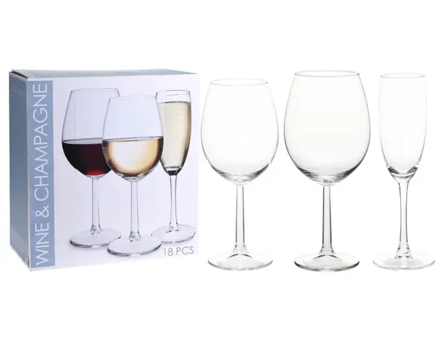 Σετ Ποτήρια Κρασιού & Σαμπάνιας Excellent Houseware - 18 τεμάχια CC7000530 2