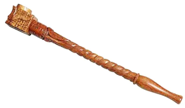 Ξύλινη Πίπα με Ανάγλυφα Σχέδια Καφέ Rosewood 21cm - Carved