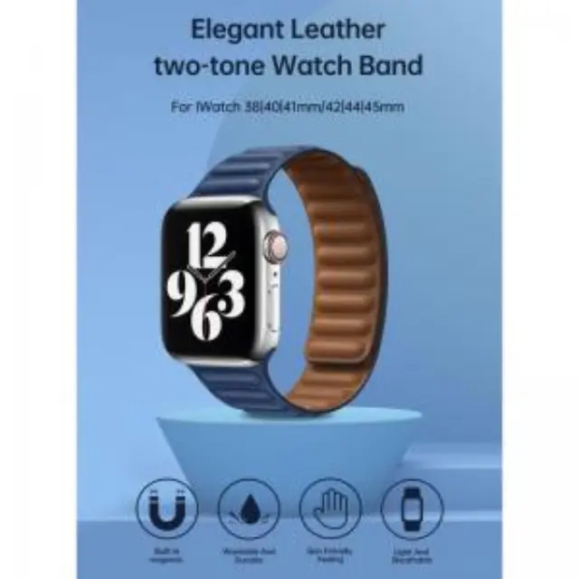 Λουράκι Devia Elegant Leather Apple Watch (38/ 40/ 41/ 42mm) Two-Tone Πράσινο N60279 3