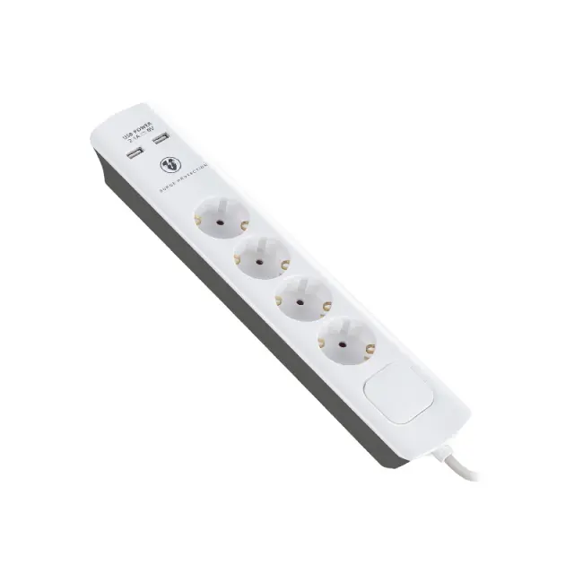 ΠΟΛΥΠΡΙΖΟ ΜΕ ΠΡΟΣΤΑΣΙΑ 4 ΘΕΣΕΩΝ 1,5m + 2xUSB 607048