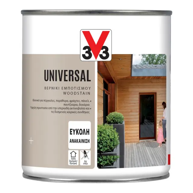 3V3 UNIVERSAL ΣΑΤΙΝΕ ΒΕΡΝΙΚΙ ΕΜΠΟΤΙΣΜΟΥ ΝΕΡΟΥ ΕΣΩΤ. ΚΑΙ ΕΞΩΤ. ΧΡΗΣΗΣ 750ML - ΓΚΡΙ