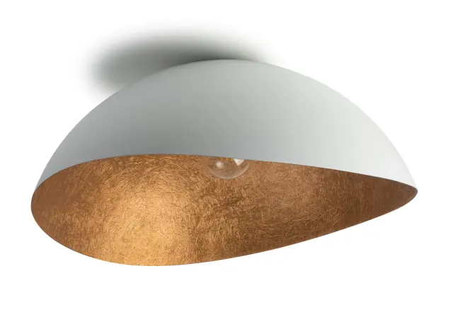 Solaris pl XLarge καμπάνα ασύμμετρη φωτιστικό οροφής Άσπρο/Χάλκινο