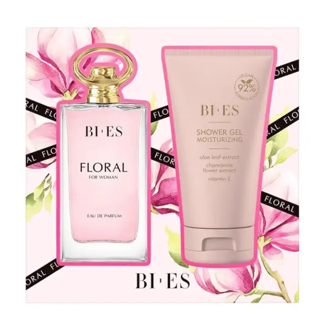 BI-ES Floral Γυναικείο Σετ Δώρου 2τμχ: Eau de Parfum 90ml + Shower Gel 150ml
