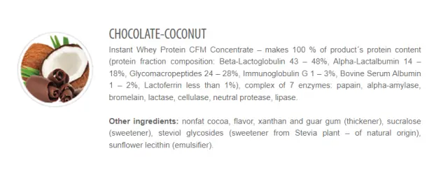 Extrifit CFM Instant Whey 80 chocolate-coconut, 1000-g 3