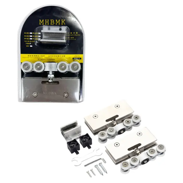 Συρόμενο Εξάρτημα Γυάλινης Πόρτας - Glass Door Sliding Fitting 022047