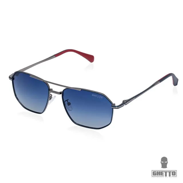 Ghetto Luxury Vintage Men’s Sunglasses Gold Frame Blue