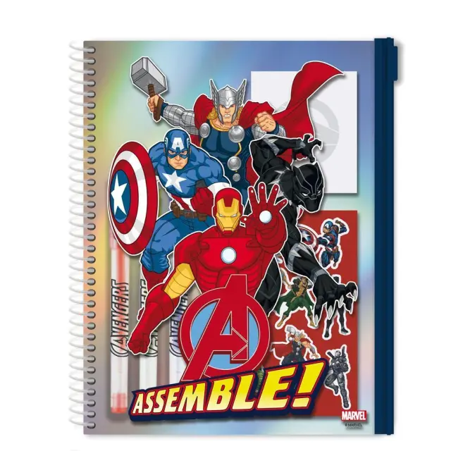 Σημειωματάριο Σπιράλ Α5 σε PVC Θήκη με Φερμουάρ Avengers / 506189 (Διακάκης)