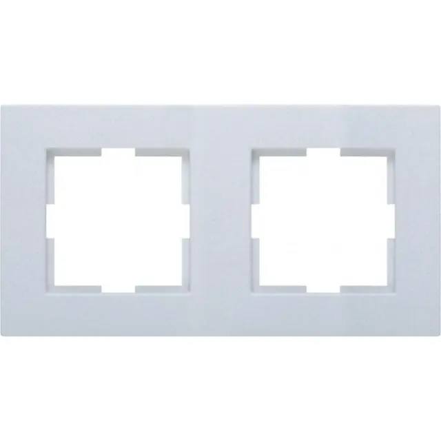 Novella Accessory Silver Two Gang Frame