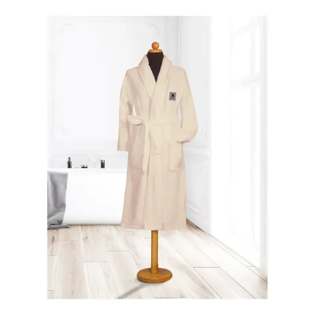 Greenwich Polo Club Μπουρνούζι Βαμβακερό Τσέπες, Χρώμα Cream 2