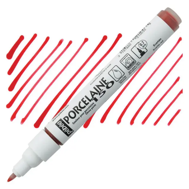 Pebeo Porcelaine Μαρκαδόρος Πορσελάνης - 03 Scarlet Red 0.7mm