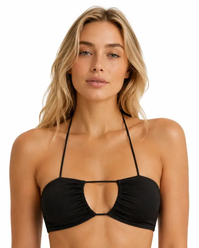 Calvin Klein Γυναικείο Μαύρο Bikini Top Multi Ties με Δέσιμο στον Λαιμό - M 2