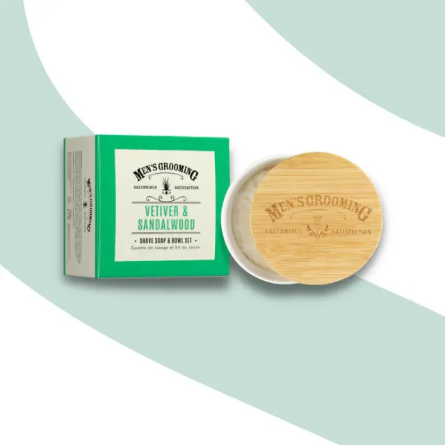 The Scottish Fine Soaps Men’s Grooming VETIVER & SANDALWOOD Shave Soap & Bowl Set Σαπούνι ξυρίσματος και βάζο 2