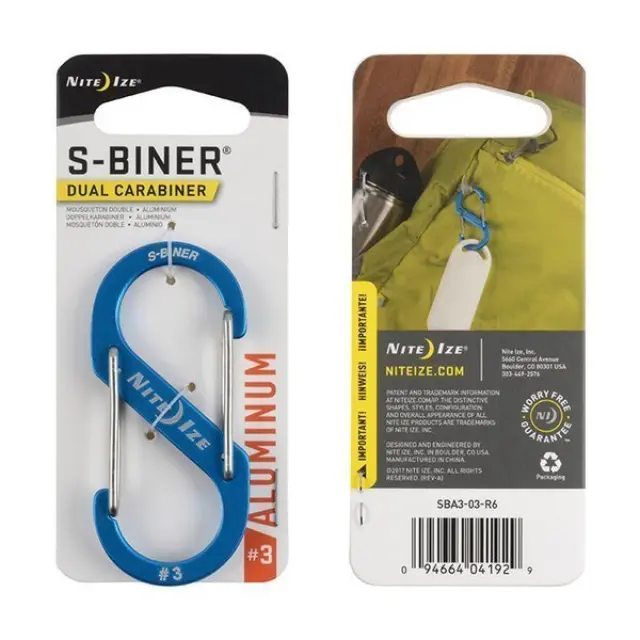 Καραμπινέρ Αντικειμένων NITE IZE S-BINER DUAL CARABINER Μεγ. 3 Μπλε