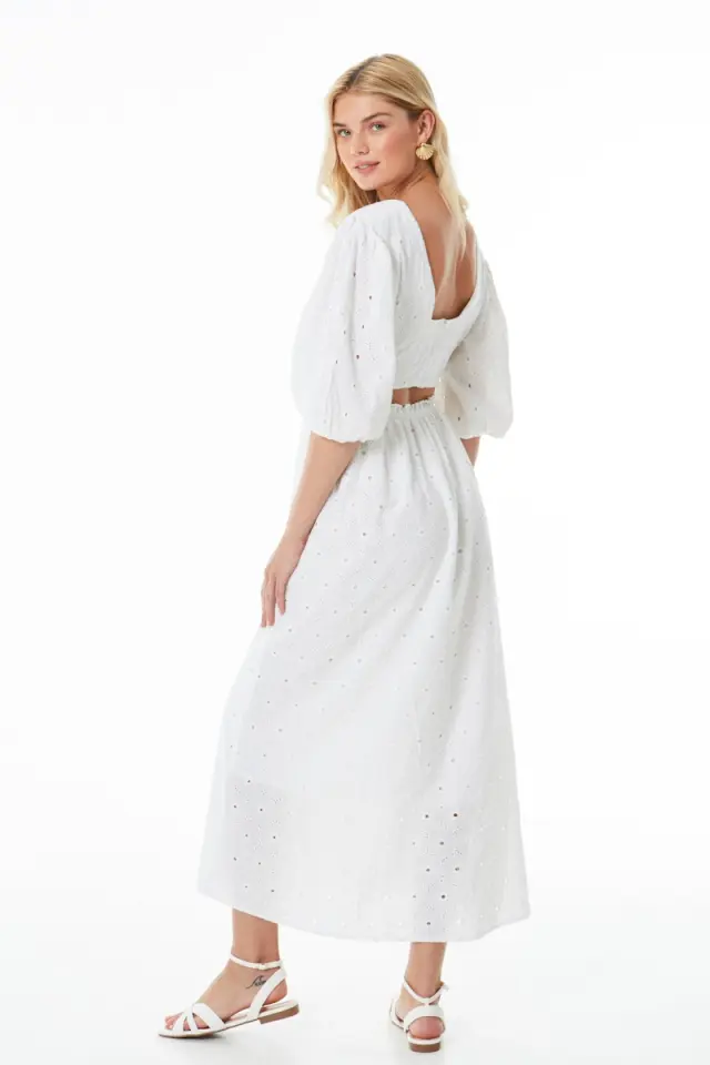 Φόρεμα Broderie με Πλάτη ELADIA DRESS - XS 3
