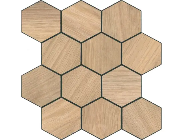 Αυτοκόλλητα Πλακάκια με Όψη Ξύλου Hexa Douceur d'intérieur με διαστάσεις 25x23.2cm - Natural - 4 τεμάχια 1770172 2