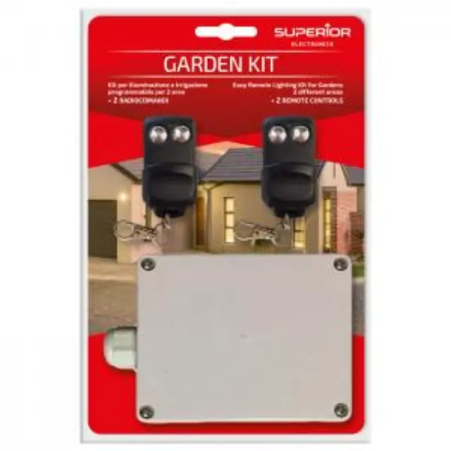 Garden Κit ασύρματου τηλεχειρισμού με δέκτη και 2 χειριστήρια, 433,92MHz, κατάλληλο για εξωτερικούς χώρους. 2