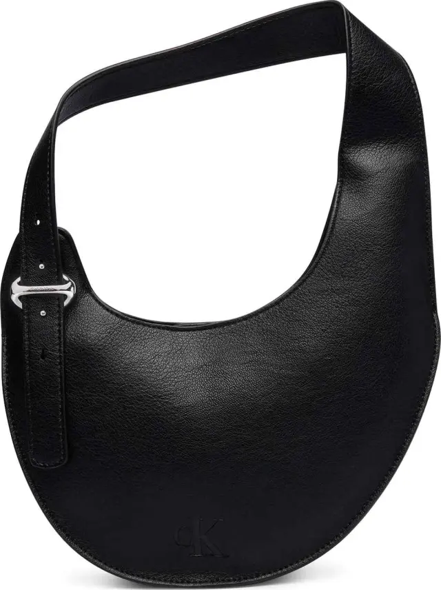 Calvin Klein Γυναικεία Μεσαία Τσάντα Ώμου Asym Buckle Shoulder Bag Μαύρη